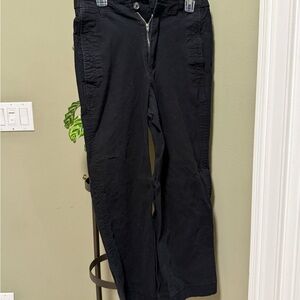 Old Navy Black Cotton Wide Leg Casual Pants